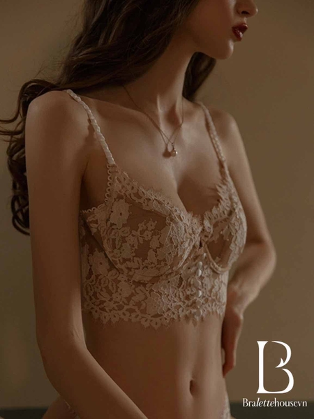 [NEW ARRIVAL] Áo croptop ren Katami Bralette S1252 có gọng mút mỏng thời trang gợi cảm tiểu thư Bralettehousevn