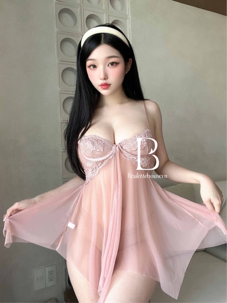 Váy ngủ voan nữ Nana Dress S1155 cài trước quyến rũ tôn dáng gợi cảm Bralettehousevn