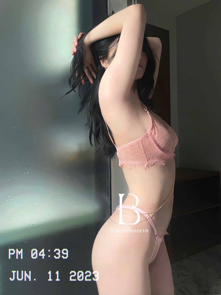 Set đồ lót nữ có gọng S1688 Atiso không mút phối ren xuyên thấu Braletteshousevn