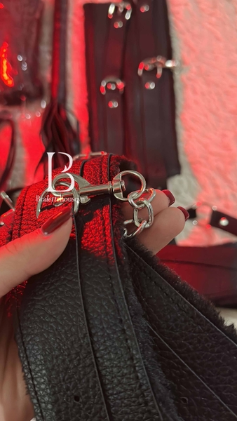 Bộ đồ 8 món phụ kiện LOVE ME HARDER SET PK275 da PU phối lông mềm Bralettehousevm