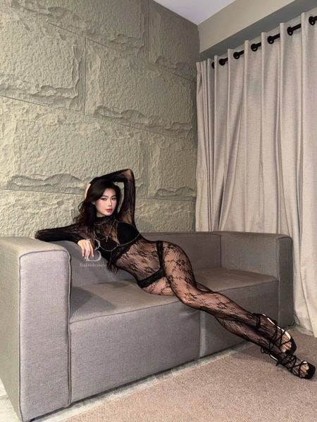 [Hoisery] Elastic Bodystock PK2316 tất vớ body toàn thân co giãn tốt hoa văn ren tay dài siêu gợi cảm trendy nóng bỏng Bralettehousevn