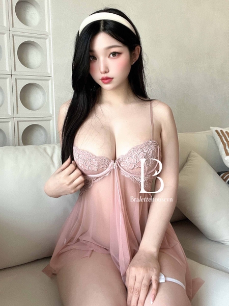 Váy ngủ voan nữ Nana Dress S1155 cài trước quyến rũ tôn dáng gợi cảm Bralettehousevn