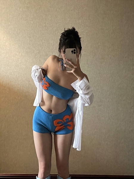 [SUMMER☀️] S2082 RUDY SET bộ đồ bikini dệt kim 2 mảnh đi biển mùa hè thời trang kèm quần short hot trend Bralettehousevn