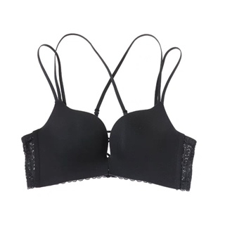 S1640 Áo lót nữ chất su không gọng có mút Bra su đan dây Bralettehousevn