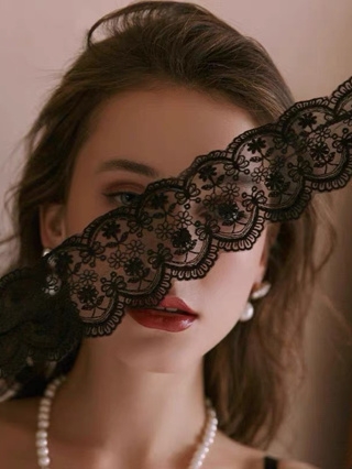 [𝐂𝐡𝐞 𝐭𝐞̂𝐧 - 🔥𝐇𝐨𝐚̉ 𝐭𝐨̂́𝐜] Bịt mắt ren PK1867 JAVI ren phụ kiện cột dây gợi cảm quyến rũ Bralettehousevn