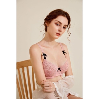 Set đồ lót nữ có gọng không đệm lót mút phối ren Wednesday set S1591 Bralettehousevn