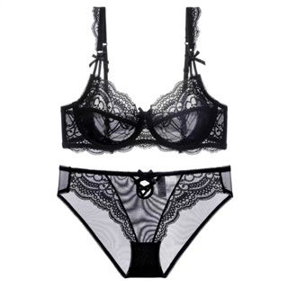 Set đồ lót nữ có gọng không đệm lót mút phối ren Wednesday set S1591 Bralettehousevn