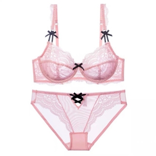 Set đồ lót nữ có gọng không đệm lót mút phối ren Wednesday set S1591 Bralettehousevn