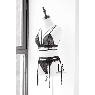 [TẶNG KÈM KẸP TẤT] Set đồ lót nữ Latte Set S277 ren không gọng không mút Bralettehousevn
