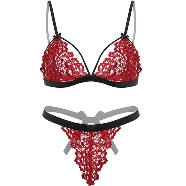 Set bralette nữ ren Flambo Set S1850 không gọng mút quần dây Bralettehousevn