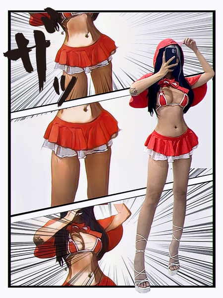 [Tặng choàng nón] Bộ đồ hoá trang Cô bé quàng khăn đổ kèm nón đủ phụ kiện S1913 Bralettehousevn