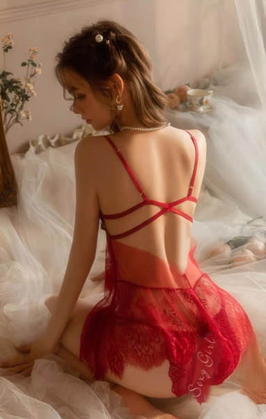 Đầm váy ngủ nữ ren Miko Dress S2016 cài trước cao cấp quyến rũ dáng ngắn Bralettehousevn