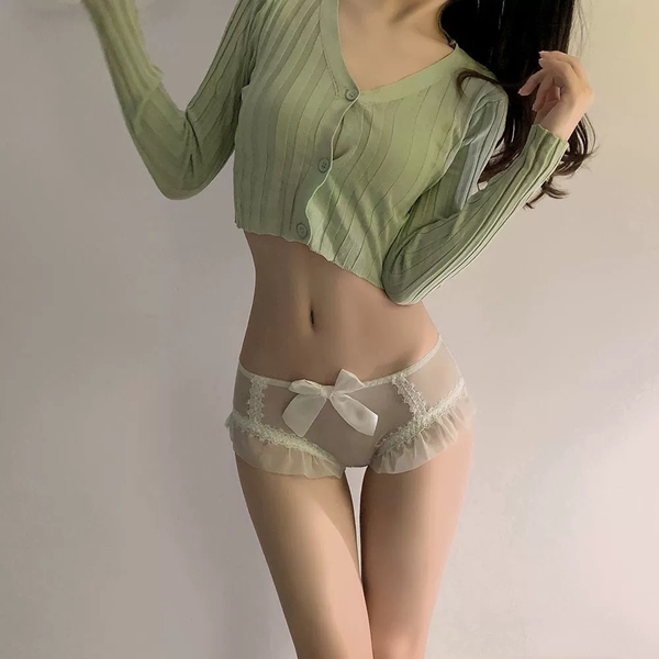 [CHE TÊN-🔥 TỐC] 𝐐𝟐𝟎𝟗𝟗 𝐋𝐘𝐌𝐀𝐈 𝐏𝐀𝐍𝐓𝐈𝐄𝐒 Quần lót ren nữ ren bèo nơ coquette mềm mại nữ tính mùa hè sexy Bralettehousevn