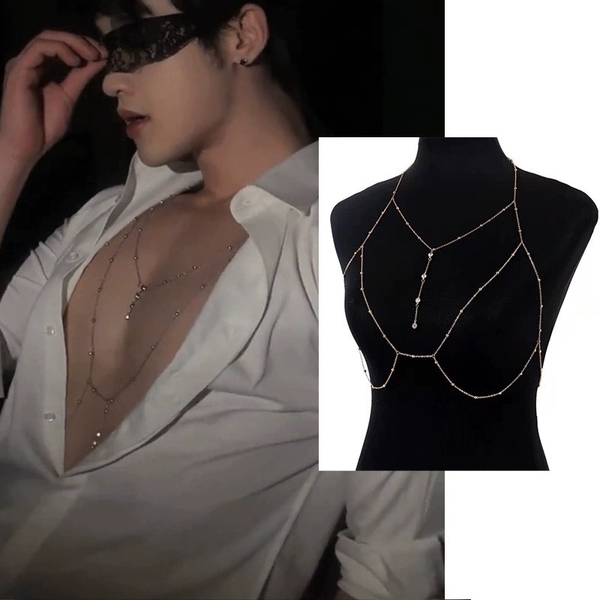 (CHE TÊN) 𝐏𝐊𝟐𝟎𝟐𝟗 𝐗𝐚𝐭𝐢𝐚 𝐁𝐨𝐝𝐲𝐜𝐡𝐚𝐢𝐧 dây phụ kiện body cho nữ đính đá lấp lánh Bralettehousevn