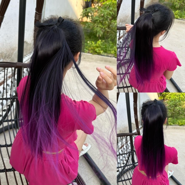 Buộc Tóc Giả Nhuộm Đuôi Thẳng nhiều màu giá rẻ