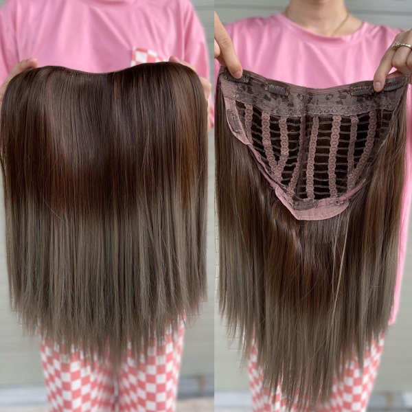 Kẹp U Socola nhuộm Xám 45cm thẳng