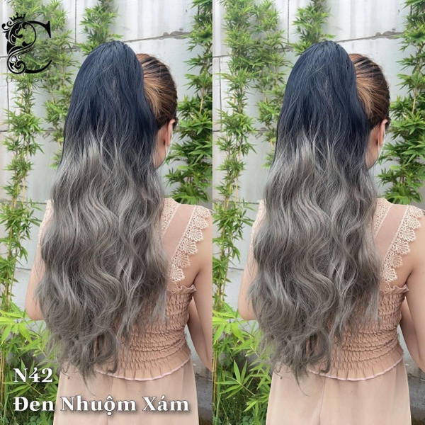 Tóc giả Ngoạm Xù sóng MCN42 Nhuộm Loang Maù (kèm dưỡng + lược)