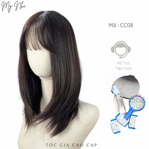 Siêu Da Đầu Nguyên Đầu Cúp Layer cc08  Mái Thưa Móc Chữ T (kèm dưỡng + lưới + lược +miếng dán)