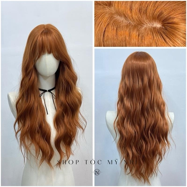 Tóc Giả Mỹ Nhi Da Đầu Dệt Kim CH011 Xù hippie dài