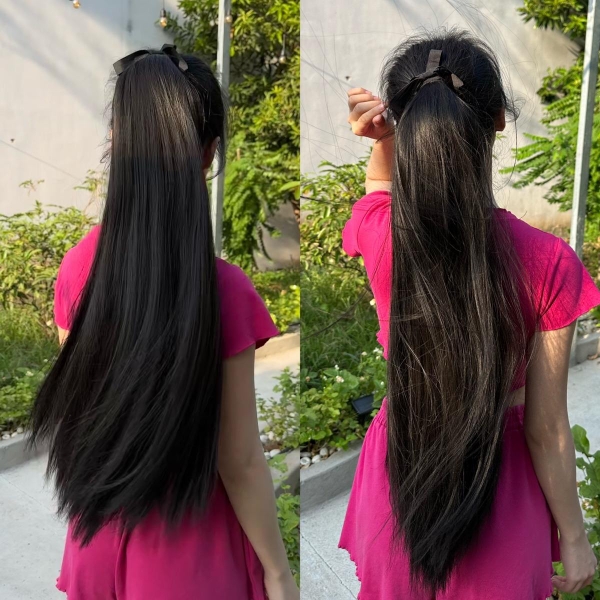 Tóc Giả Nữ Buộc Thẳng Tự Nhiên Dài