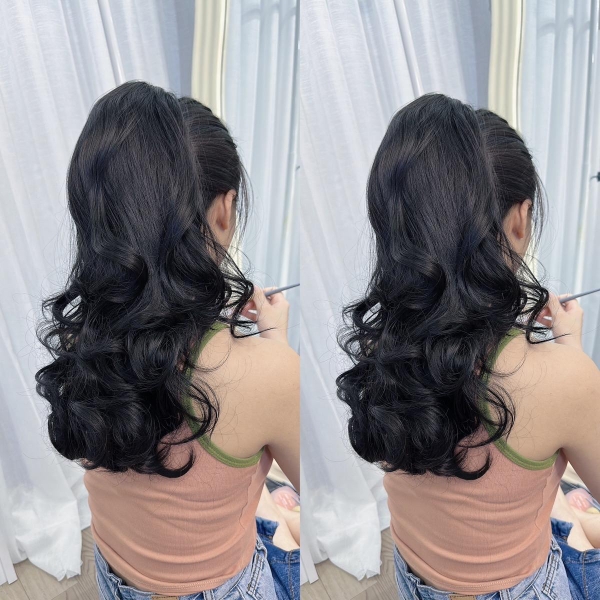 Ngoạm Xoăn Tóc Giả Nữ M098 45cm