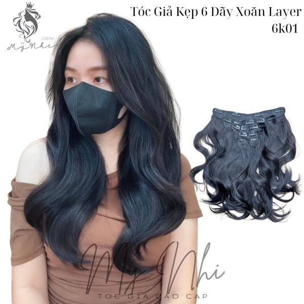 Tóc Kẹp 6 Dãy Phím 6KV01 (40cm - 55cm)