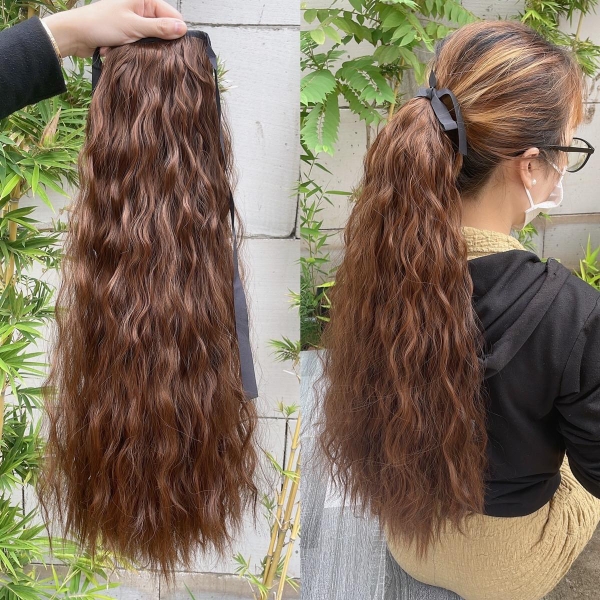 Tóc Giả Nữ Buộc Xù 0022 Dài 60cm