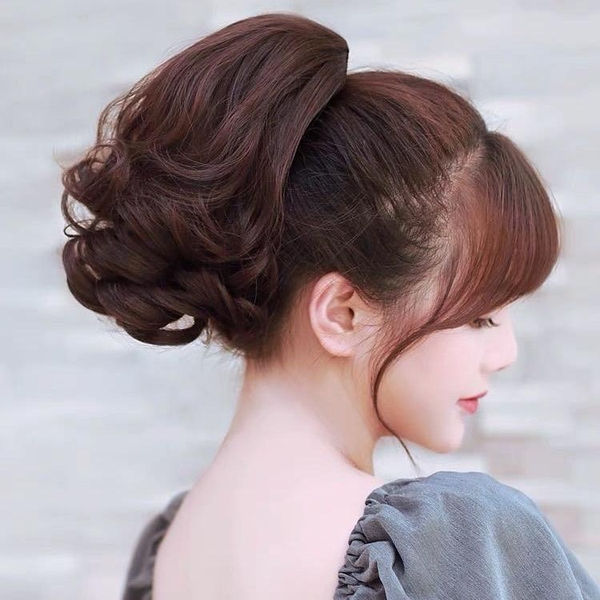 Ngoạm Xoăn Tóc giả Phụ nữ M036 Ngắn