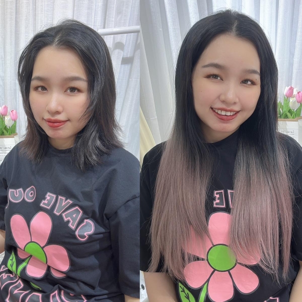 Kẹp Chữ U thẳng 60cm Phụ nữ Thẳng Tóc giả Dệt Tiện ích mở rộng