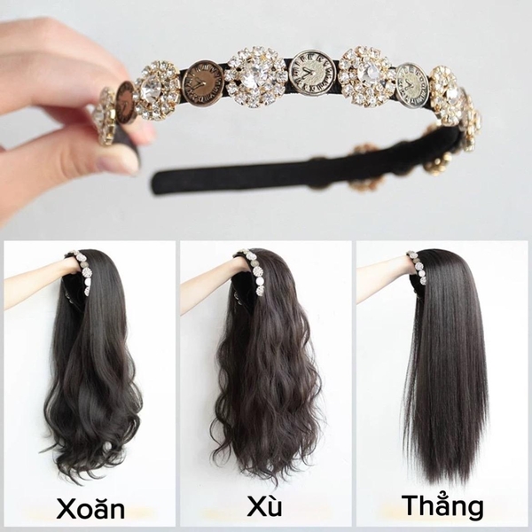 Tóc giả Băng Đô Dán BD06ABC