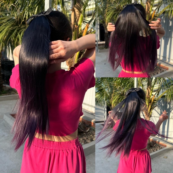 Buộc Tóc Giả Nhuộm Đuôi Thẳng nhiều màu giá rẻ