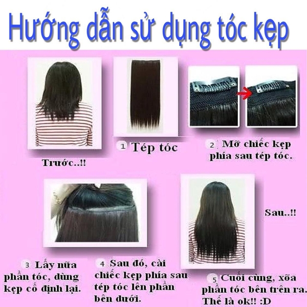 Tóc Kẹp 6 Phím Xù Mì Phụ nữ Tóc giả Dệt Tiện ích mở rộng