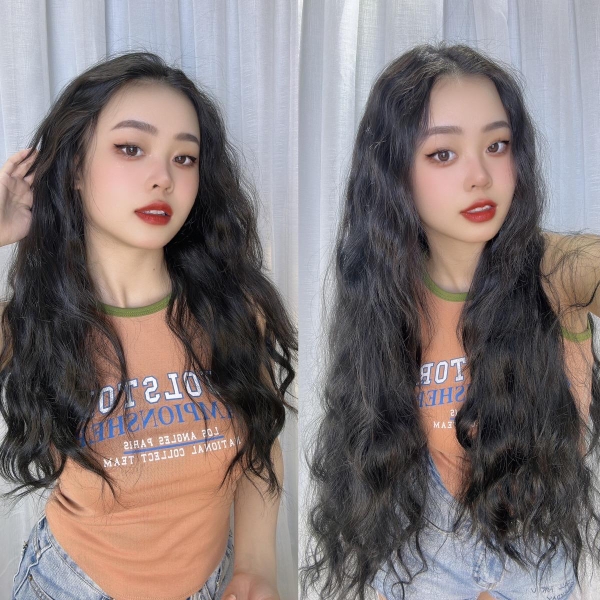 Tóc kẹp U Ku07kg Xù Sóng Nước