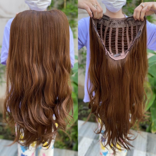 Kẹp U Xoăn Lơi 60cmku02 Tóc giả Phụ nữ Dệt Tiện ích mở rộng