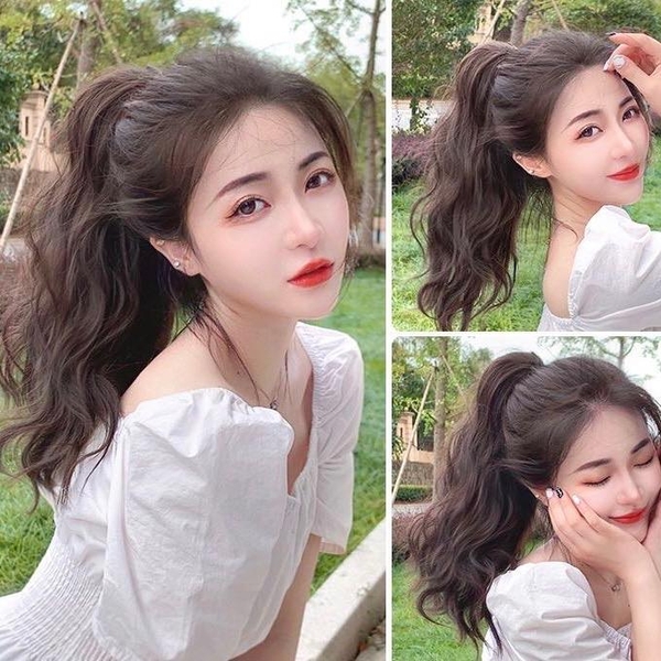 Ngoạm Xù Gợn sóng MN42 Tóc giả (kèm dưỡng + lược)