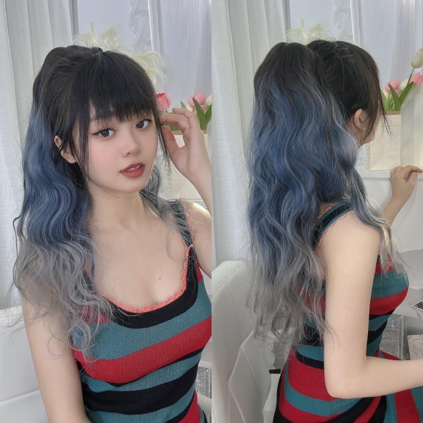 Tóc Giả Ngoạm Nhuộm 3 Màu TM043