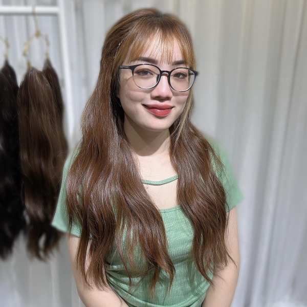 Tóc Kẹp U Xù Sóng Ku07 Phụ nữ Tóc giả Dệt Tiện ích mở rộng