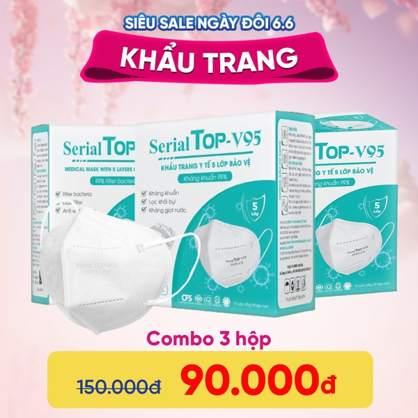 Khẩu trang y tế 5 lớp siêu sale 6.6