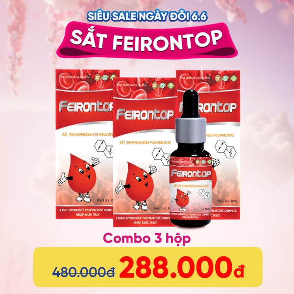 Bổ sung sắt hữu cơ Feirontop siêu sale 6.6