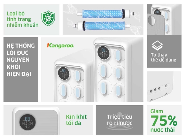 Máy Lọc Nước ion Kiềm Giàu Hydrogen Kangaroo KG400HU