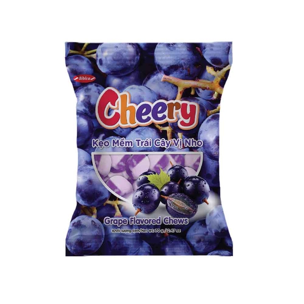 Cheery soft candy In Plastic Bag 70g - Grape flavor Bibica - Essence of ...