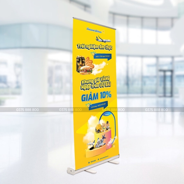 standee cuốn nhựa