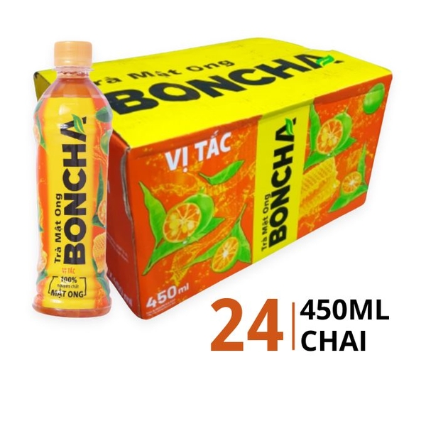 Trà Mật Ong Boncha Vị Tắc - Thùng 24 chai 450ml Sato Mart- Cửa hàng tạp ...