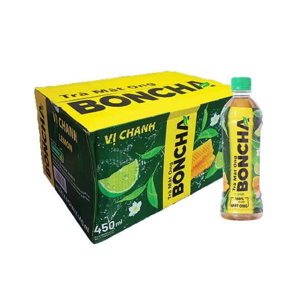 Trà Mật Ong Boncha Vị Chanh - Thùng 24 Chai 450ml Sato Mart- Cửa hàng ...