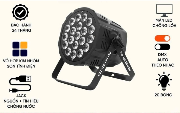 Đèn Par led 20 x 12w Smart Led