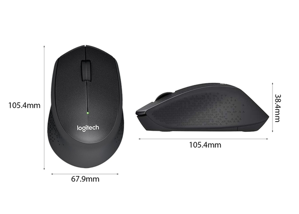 Chuột không dây Logitech M331 (USB/Màu đen-xám)