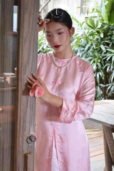 ÁO DÀI TƠ HỒNG