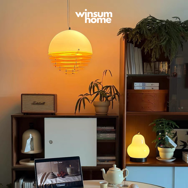 Đèn thả trần sunset hiệu ứng mặt trời lặn trang trí nhà cửa