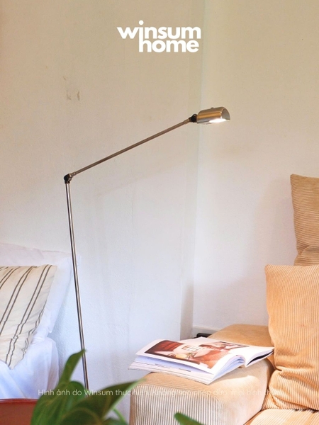 Đèn sàn Lumina Dalphine, đèn đọc sách điều chỉnh độ sáng phong cách công nghiệp DSA05