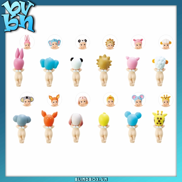 Sonny Angel HIPPERS Animal Series Blind Box Set (12 Pieces)